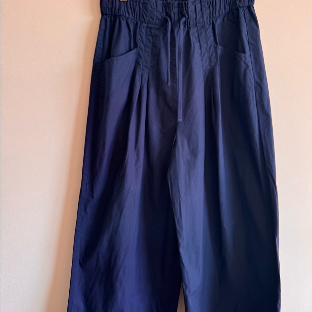 Anthropologie Maeve | Royal Blue Skirty Utility Wide-Leg Trouser Pants ~ Medium - Picture 5 of 13